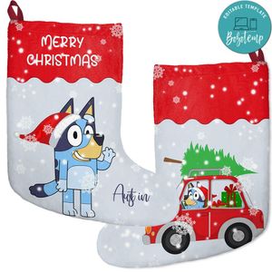 Bluey Custom Name Christmas Stockings