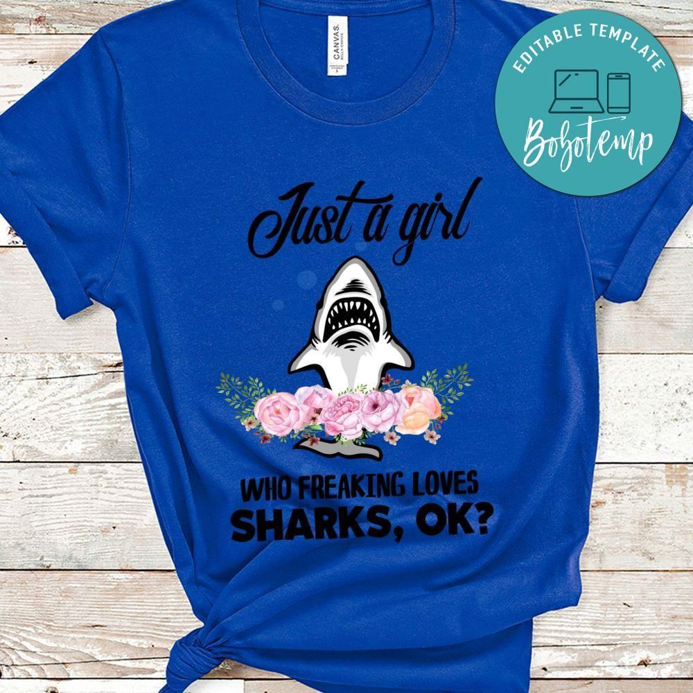 Girl love sharks shirt