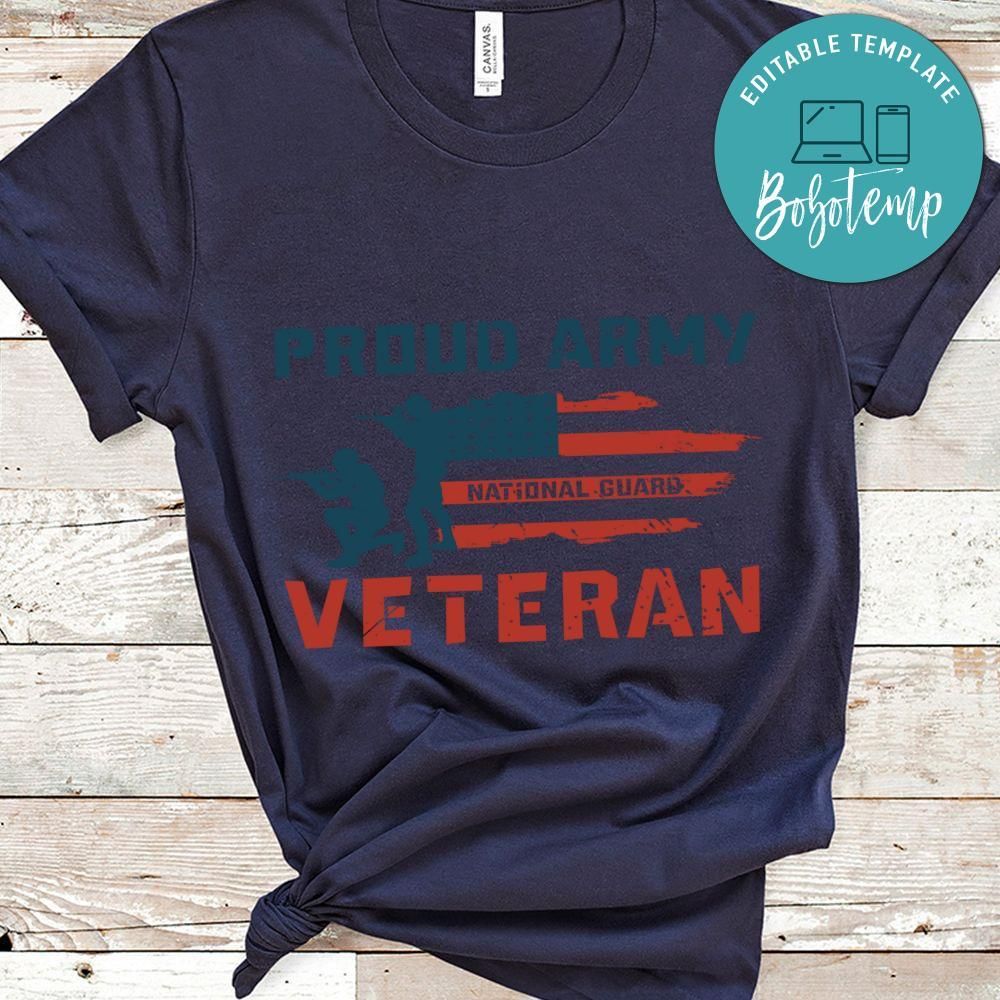 Proud army national guard veteran shirt