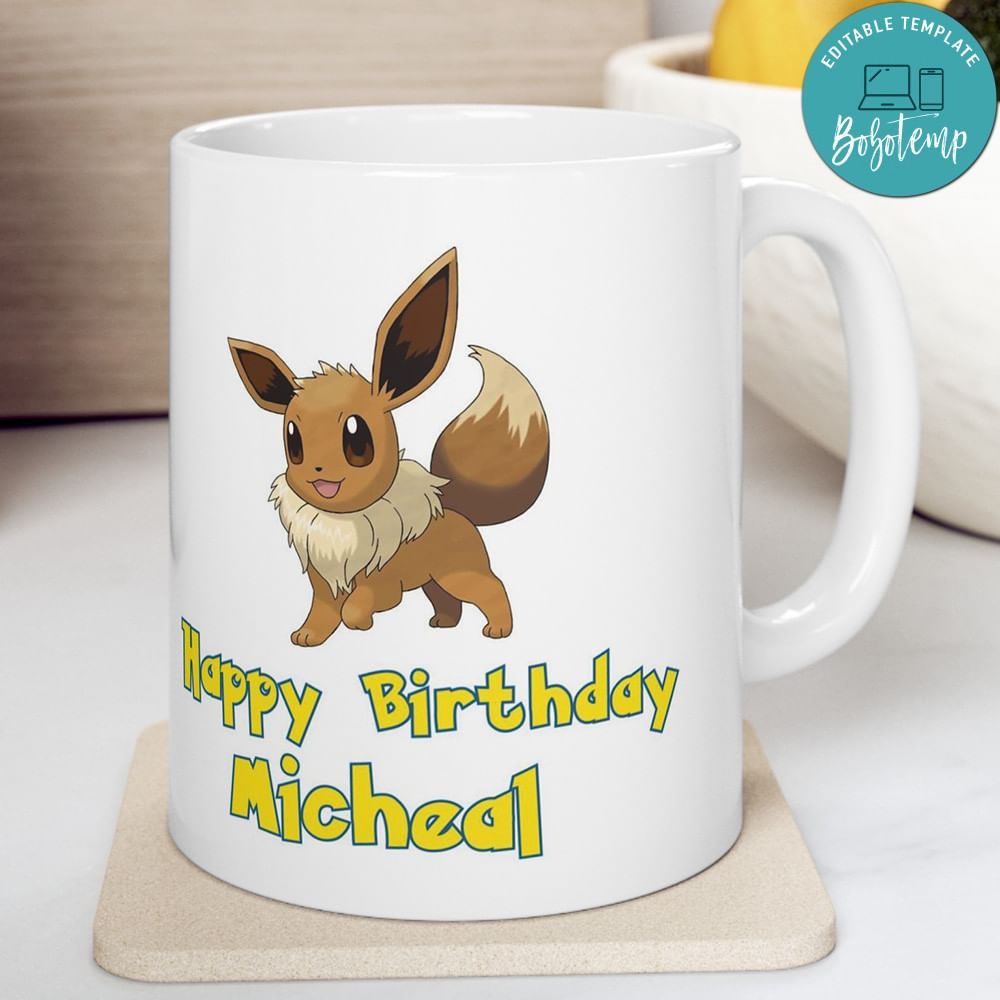 Eevee Happy Birthday Ceramic Mug 11oz