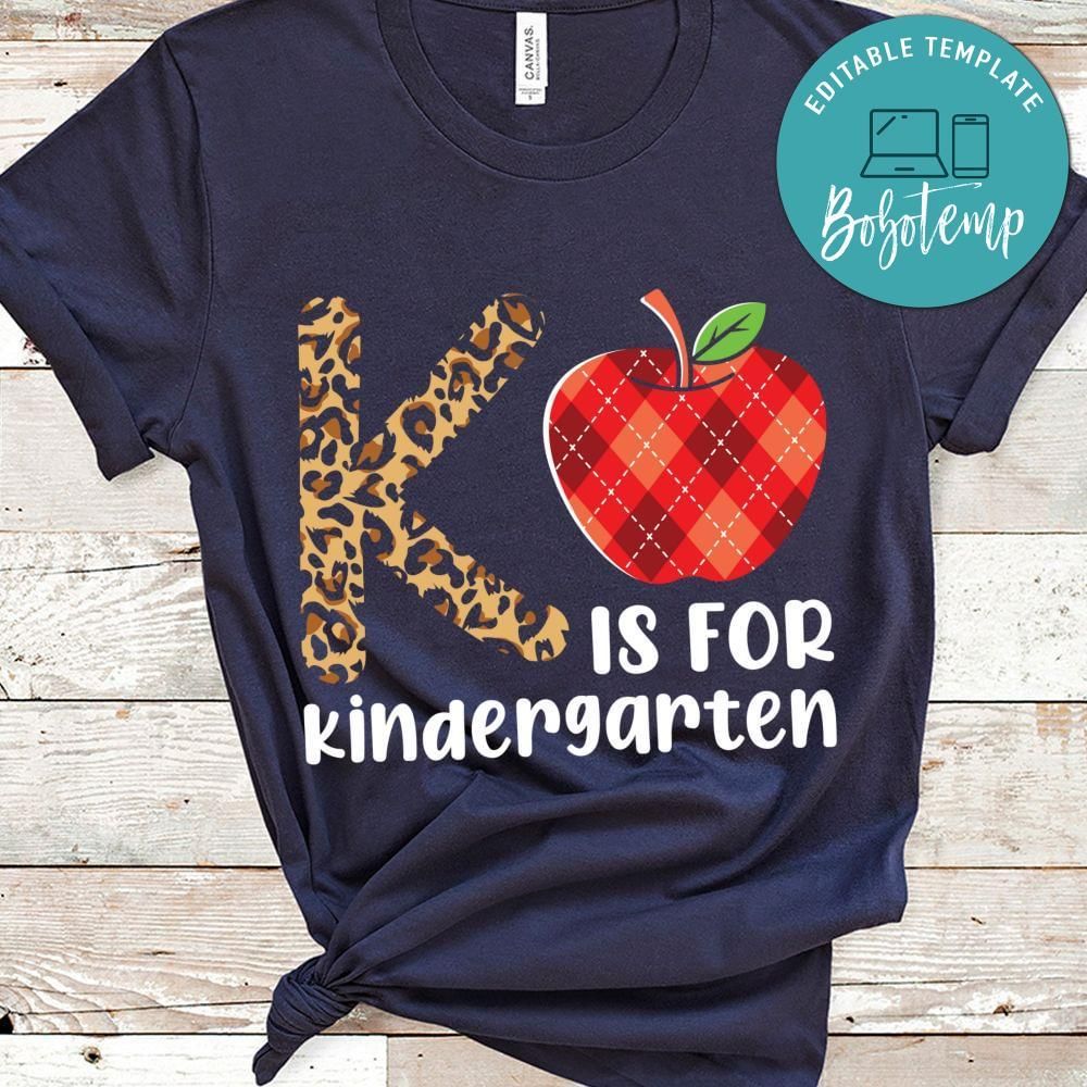 K is for kindergarten shirt