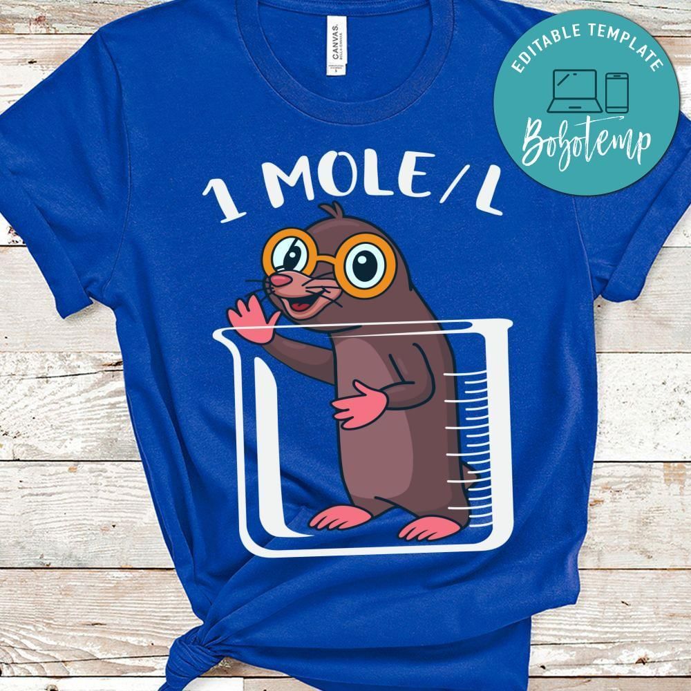 1 mole science teacher shirt