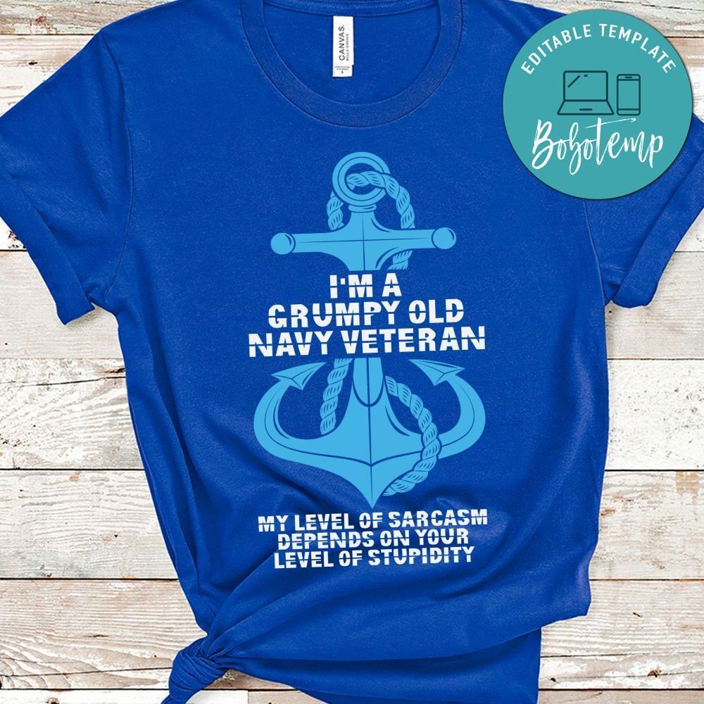 Grumpy old navy veteran shirt
