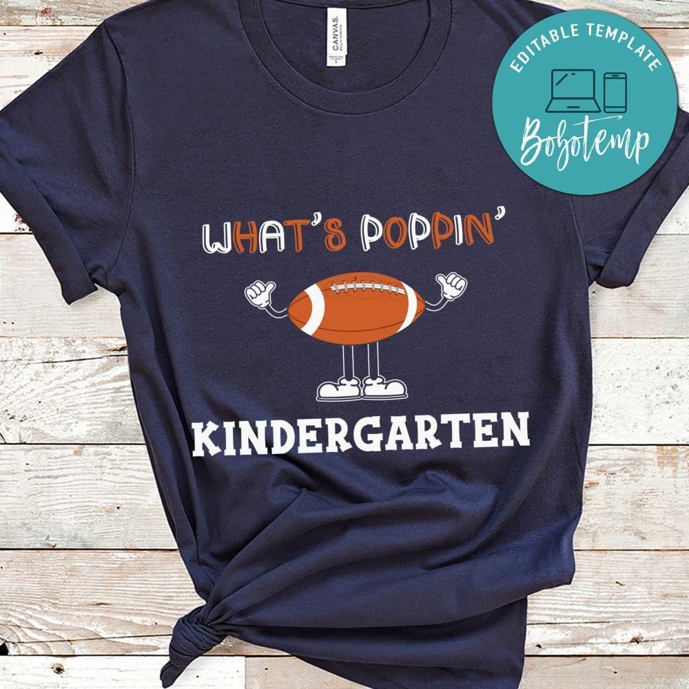 What's poppin' kindergarten football toddler shirt