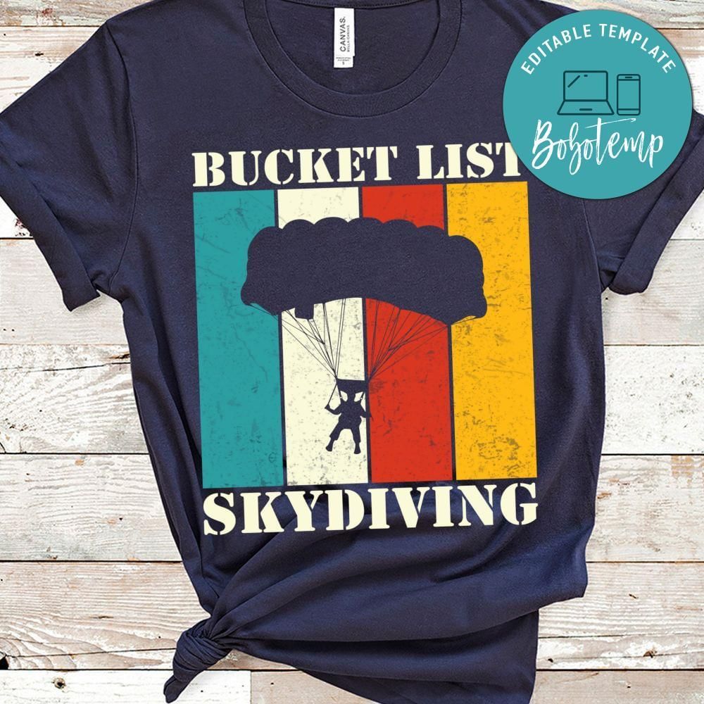 Bucket list skydiving shirt