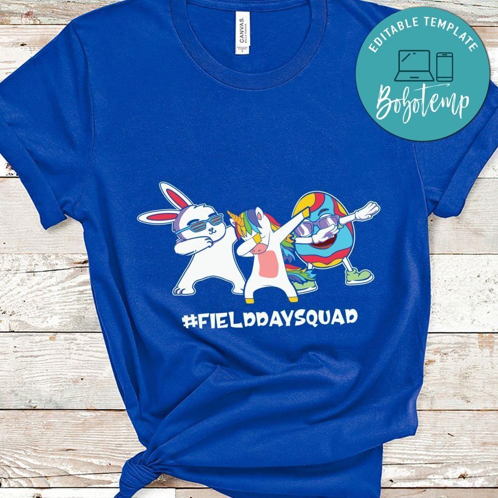 Dabbing Rabbit Unicorn Egg Field day squad teacher shirt