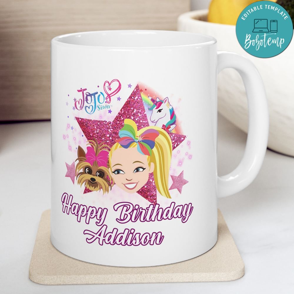 Jojo Siwa Happy Birthday Ceramic Mug 11oz