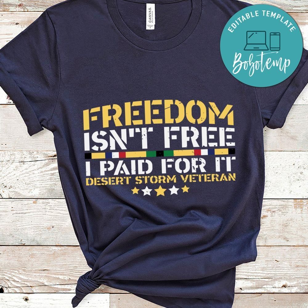 Desert storm veteran shirt