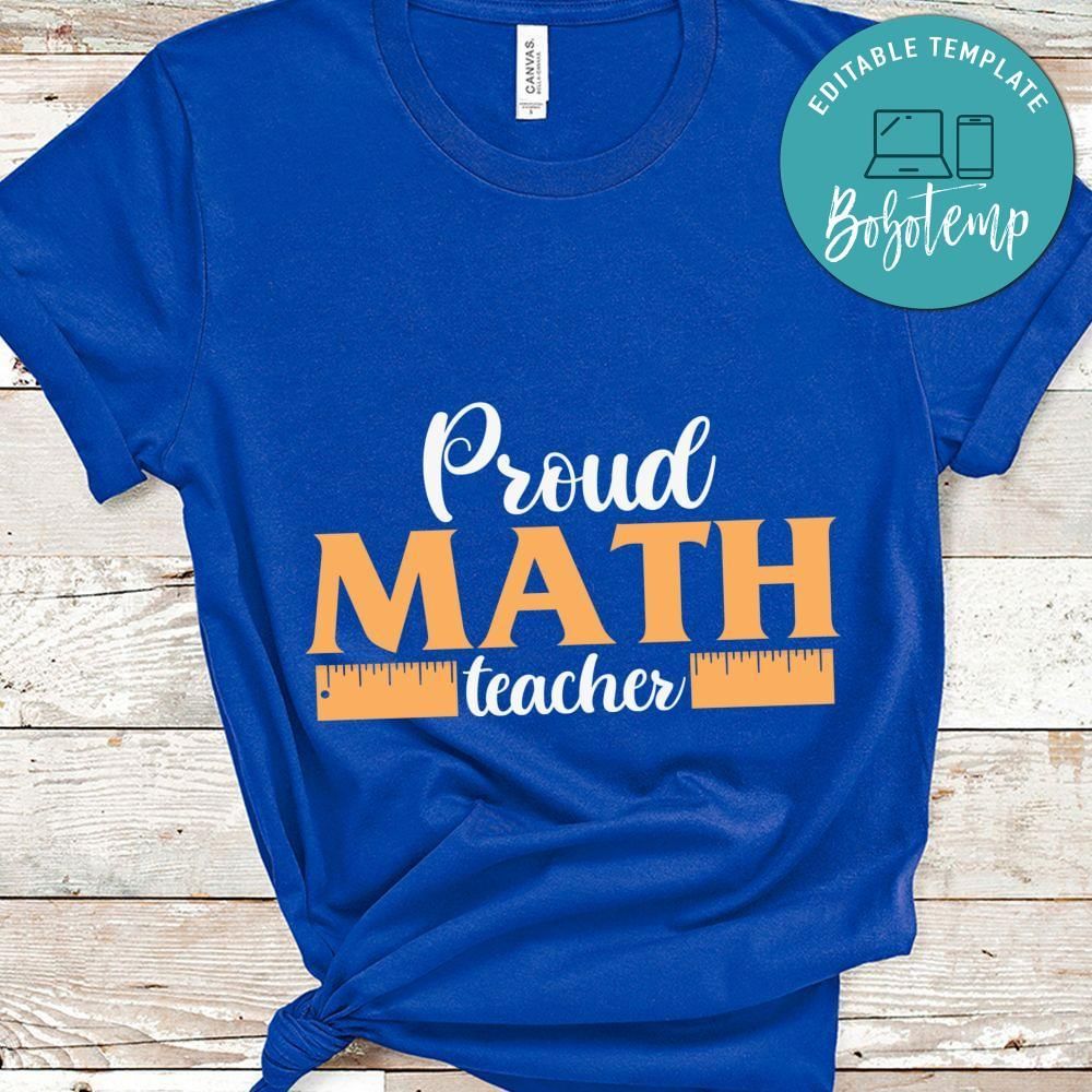 Proud math teacher shirt