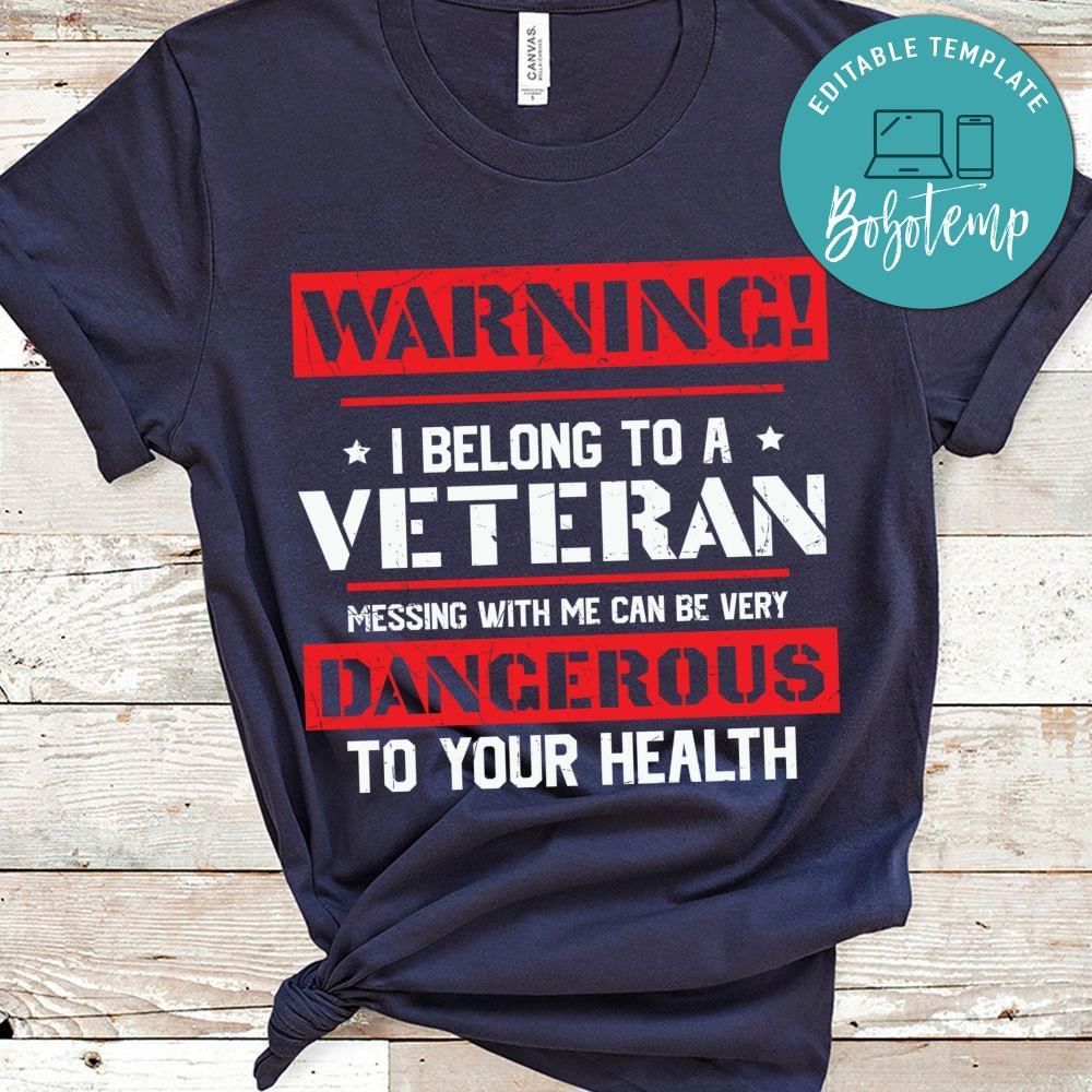 Warning i belong to a veteran funny shirt