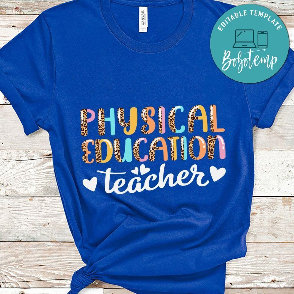 Leopard PE Teacher Back to shirt