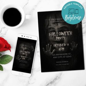 Exorcist Invitation Customizable Template Instant Download