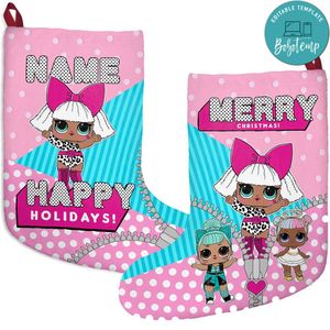 Lol Surprise Doll Custom Name Christmas Stockings