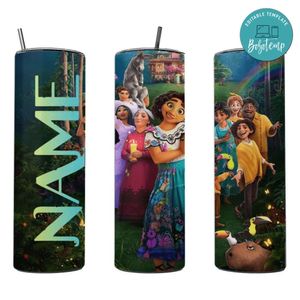 Encanto 20 oz skinny tumbler Customizable Template Instant Download