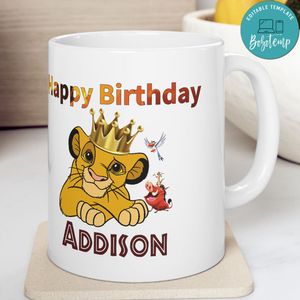 Lion King Happy Birthday Ceramic Mug 11oz