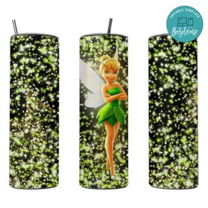 Tinkerbell tumbler Skinny Steel Tumbler with Straw 20oz 