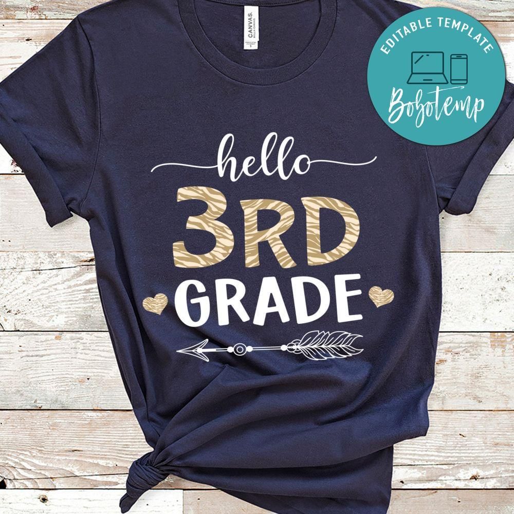 Hello 3rd grade shirt gift
