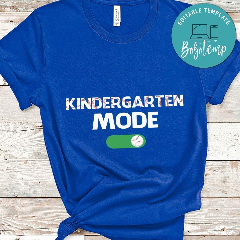Kindergarten Baseball mode toddler shirt