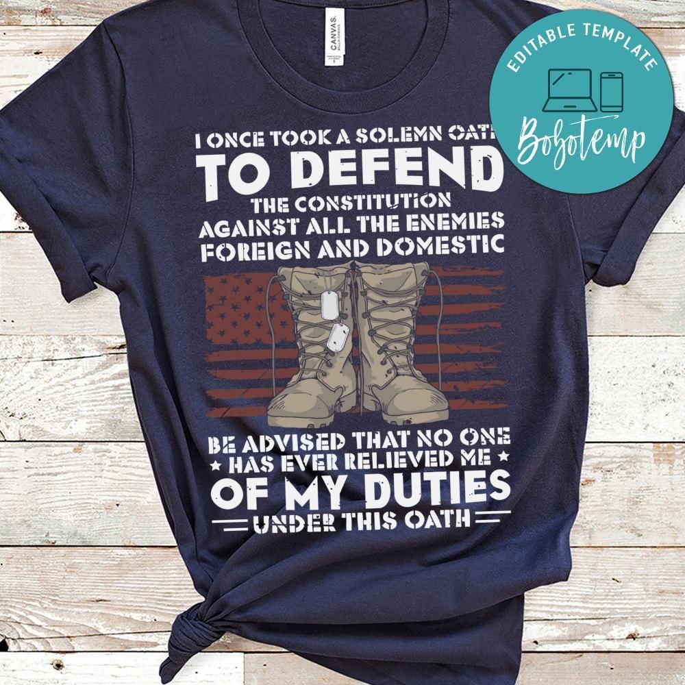 I Once Took A Solemn veteran shirt