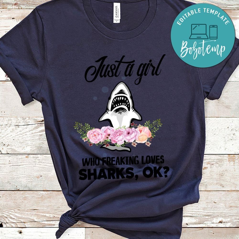 Girl love sharks shirt