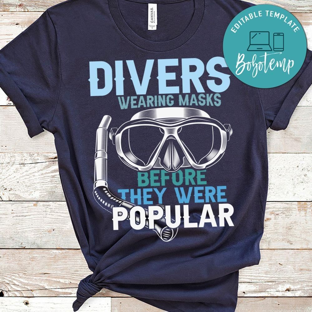 Divers wearing masks before they were popular shirt