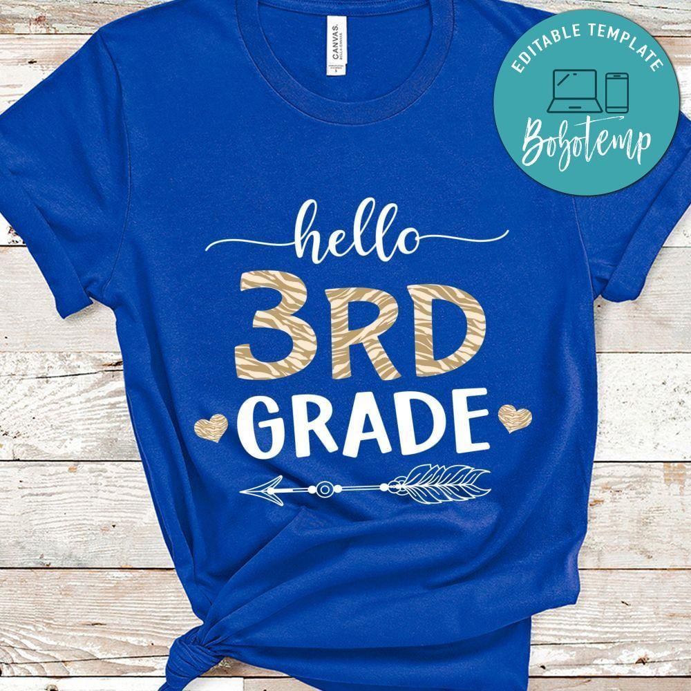 Hello 3rd grade shirt gift