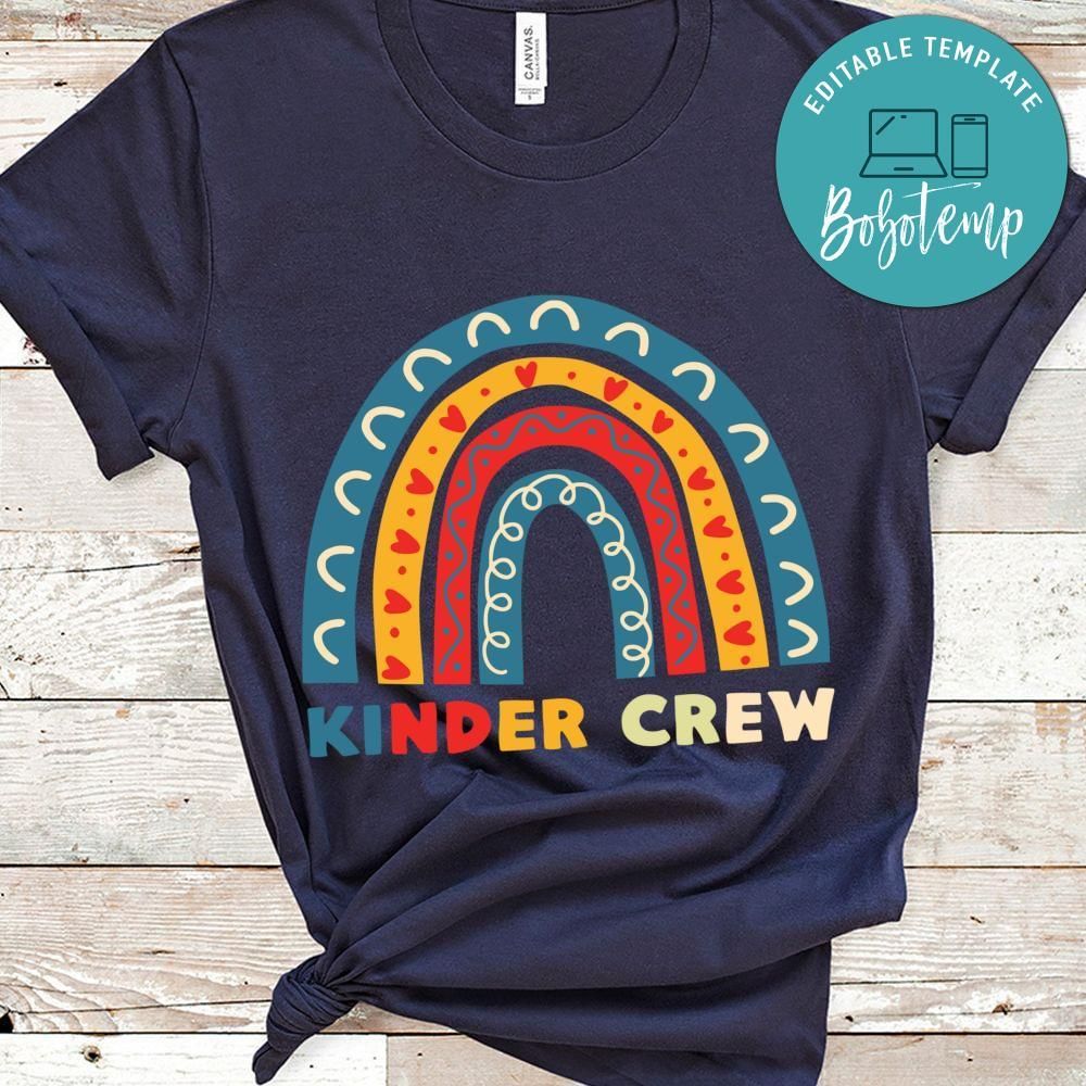 Rainbow Kinder Crew toddler shirt