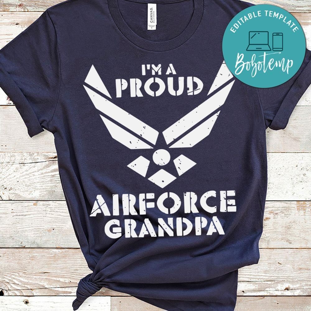 Proud airforce grandpa shirt