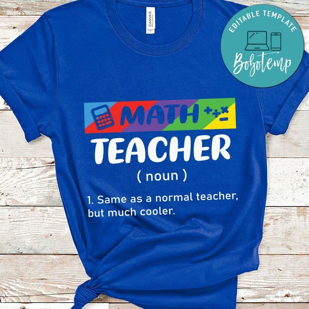 Funny Math Teacher Meaning shirt