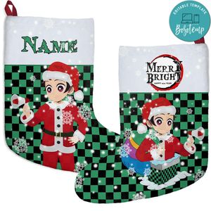 Demon slayer Custom Name Christmas Stockings