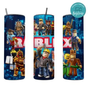 Roblox 20 oz skinny tumbler Customizable Template Instant Download