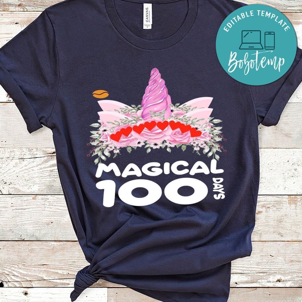 Unicorn magical 100 day shirt