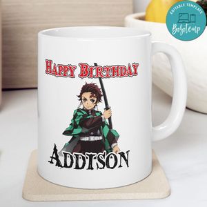 Demon slayer Happy Birthday Ceramic Mug 11oz