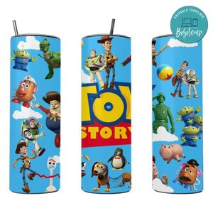 Toy story 20 oz skinny tumbler Customizable Template Instant Download