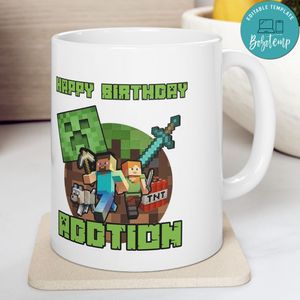 Minecraft Happy Birthday Ceramic Mug 11oz