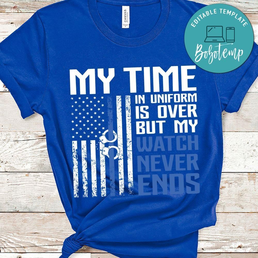 Retired Police Officer Thin Blue shirt