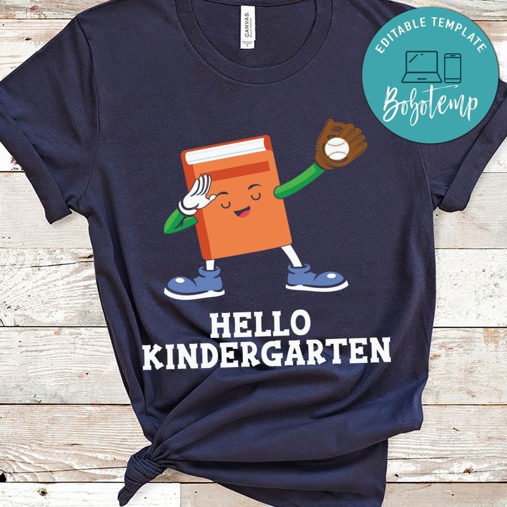 Baseball hello kindergarten toddler shirt