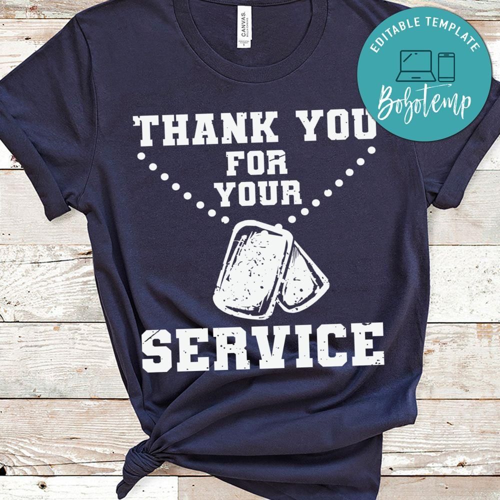 Thank You For Your Service veteran gift shirt