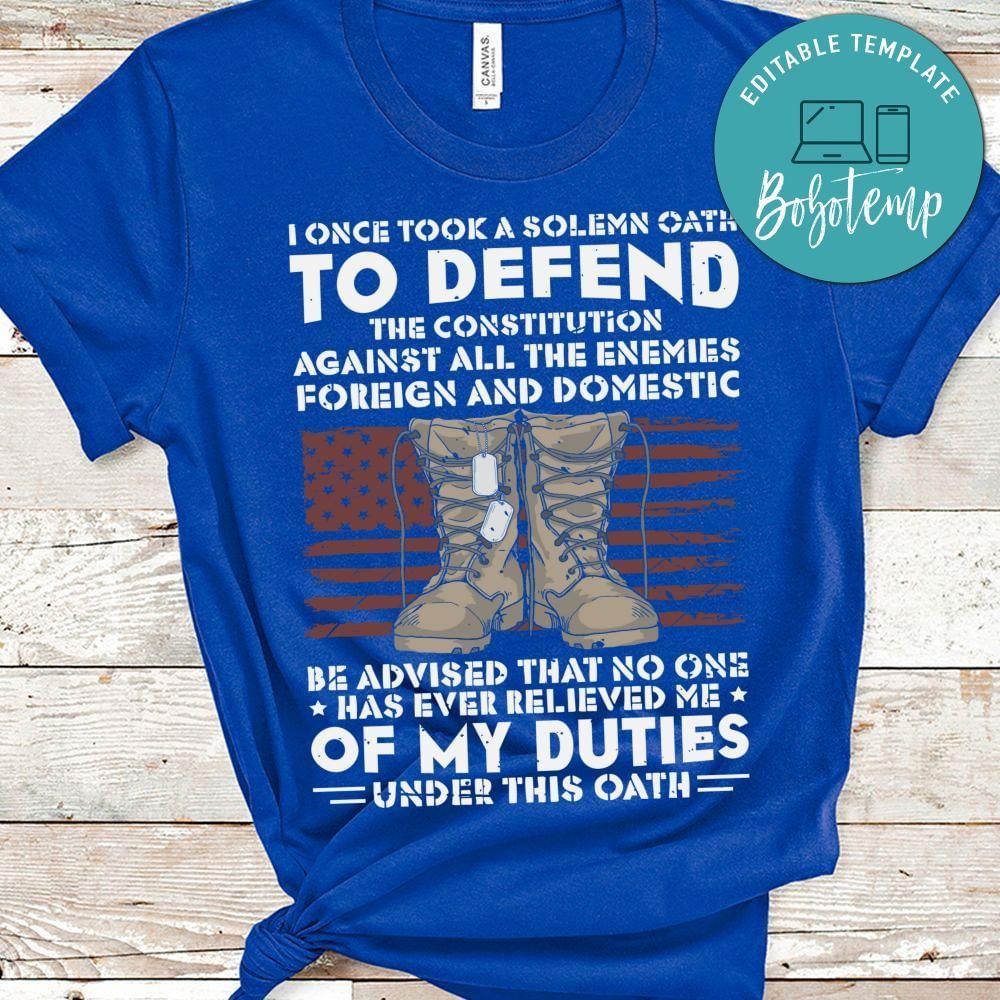 I Once Took A Solemn veteran shirt