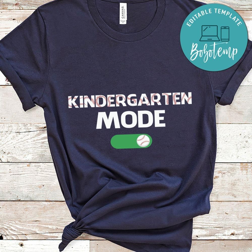 Kindergarten Baseball mode toddler shirt