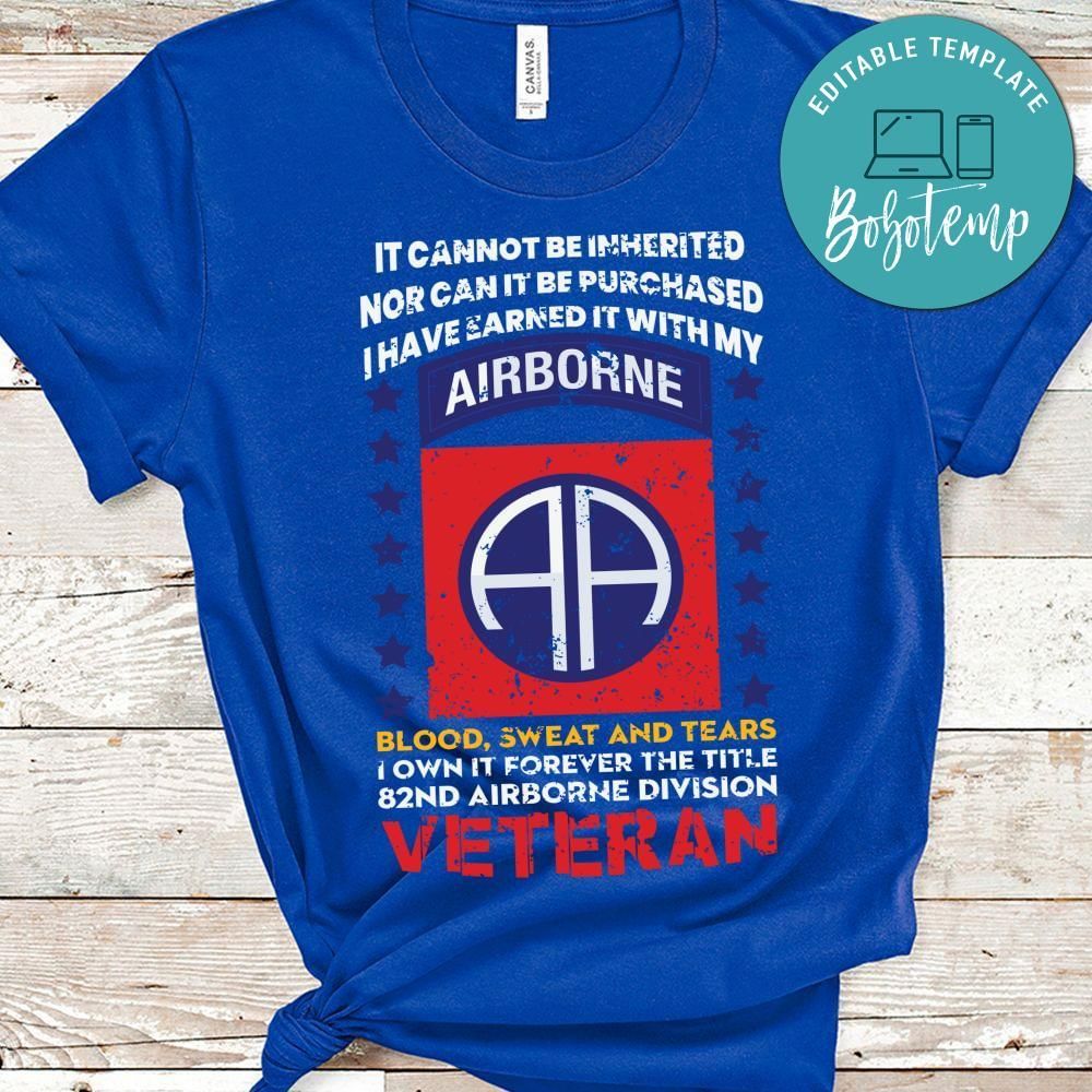 Blooed sweat and tears veteran shirt