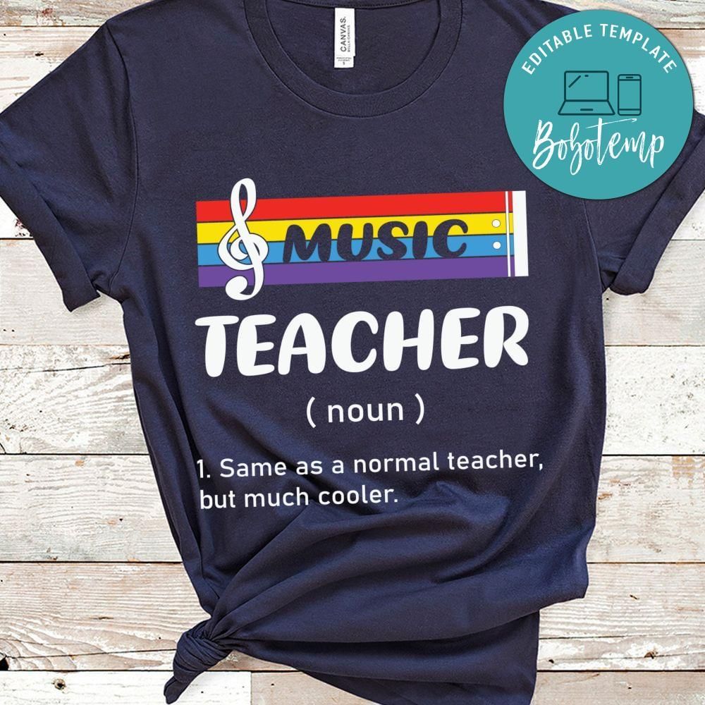 Funny Music Teacher Meaning shirt