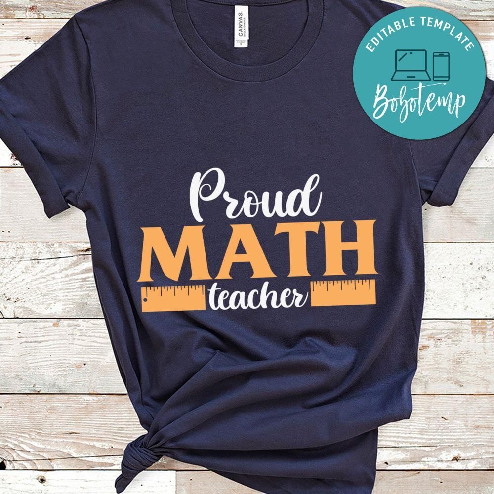 Proud math teacher shirt