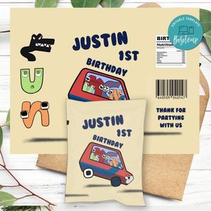 Alphabet lore Birthday Chip Bag Customizable Template Instant Download