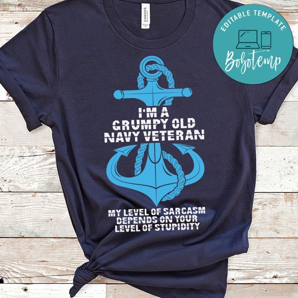 Grumpy old navy veteran shirt