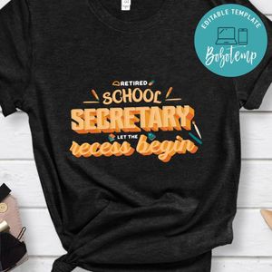 Trendy Retired School Secretary Funny shirt