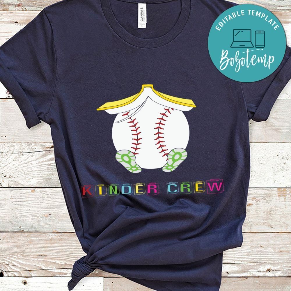 Baseball kinder crew toddler shirt