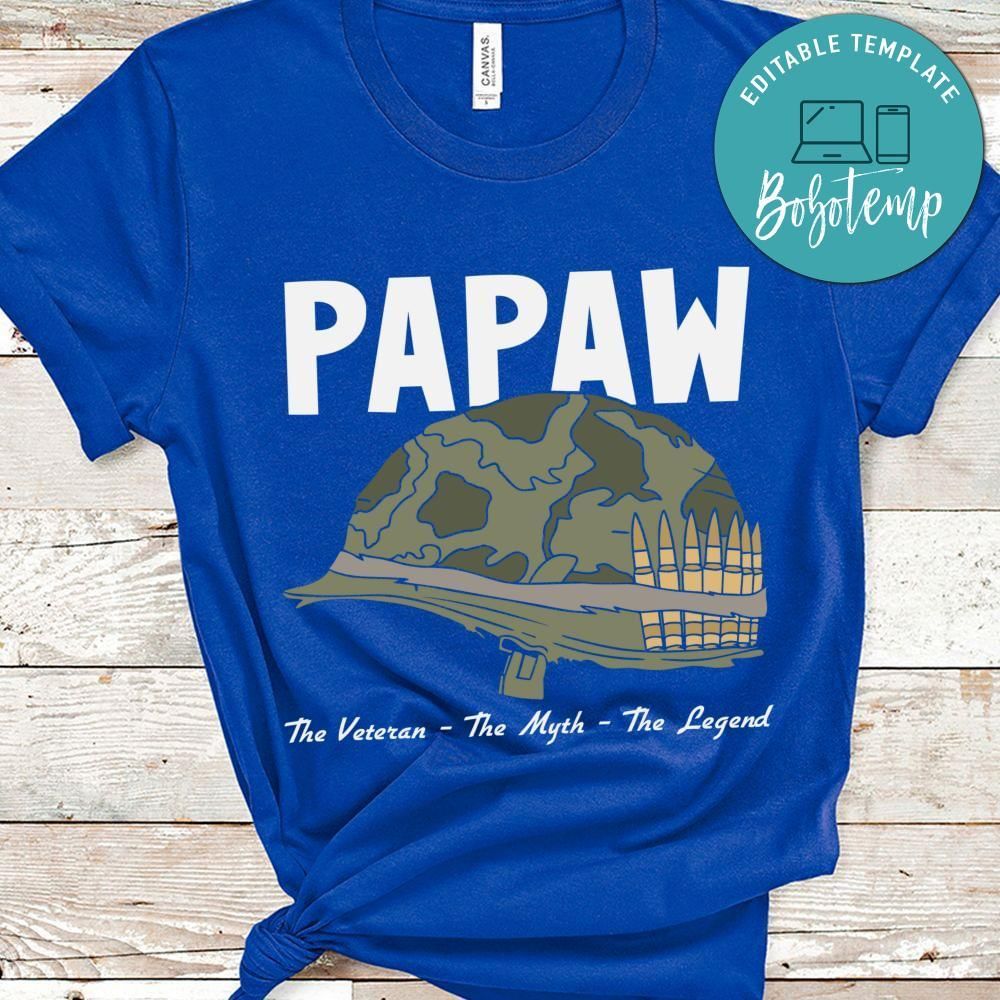 Papaw The Veteran The Myth the legend shirt