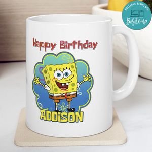 Spongebob Happy Birthday Ceramic Mug 11oz