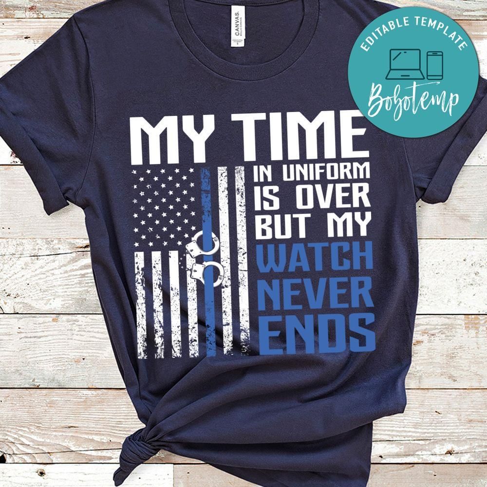 Retired Police Officer Thin Blue shirt